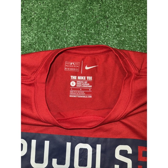 Pujols 5 Nike Dry-Fit LA Angels Red Tee Genuine Merchandise MLB Men's Size Large - Picture 2 of 5